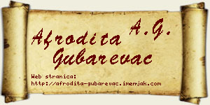 Afrodita Gubarevac vizit kartica